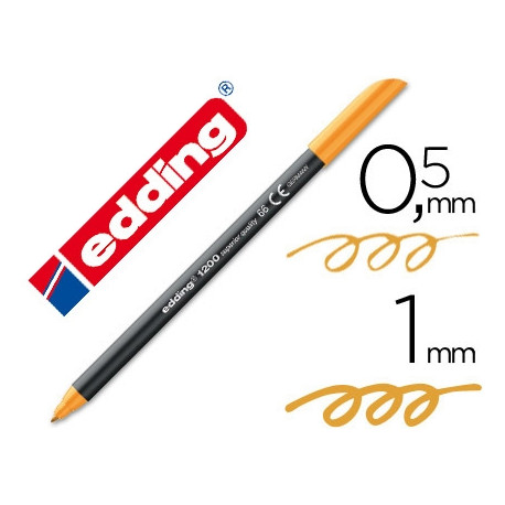 ROTULADOR EDDING PUNTA FIBRA 1200 NARANJA NEON N.66 PUNTA DE FIBRA 0,5 MM