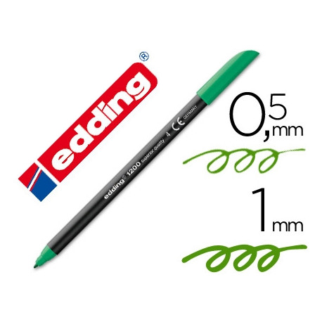 ROTULADOR EDDING PUNTA FIBRA 1200 VERDE N.4 PUNTA REDONDA 0.5 MM