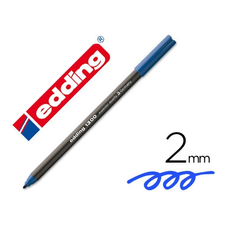 ROTULADOR EDDING PUNTA FIBRA 1300 AZUL PUNTA REDONDA 2 MM