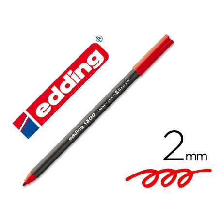 ROTULADOR EDDING PUNTA FIBRA 1300 ROJO PUNTA REDONDA 2 MM