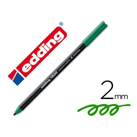 ROTULADOR EDDING PUNTA FIBRA 1300 VERDE PUNTA REDONDA 2 MM