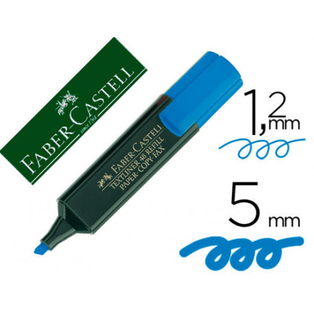 ROTULADOR FABER FLUORESCENTE 48-51 AZUL