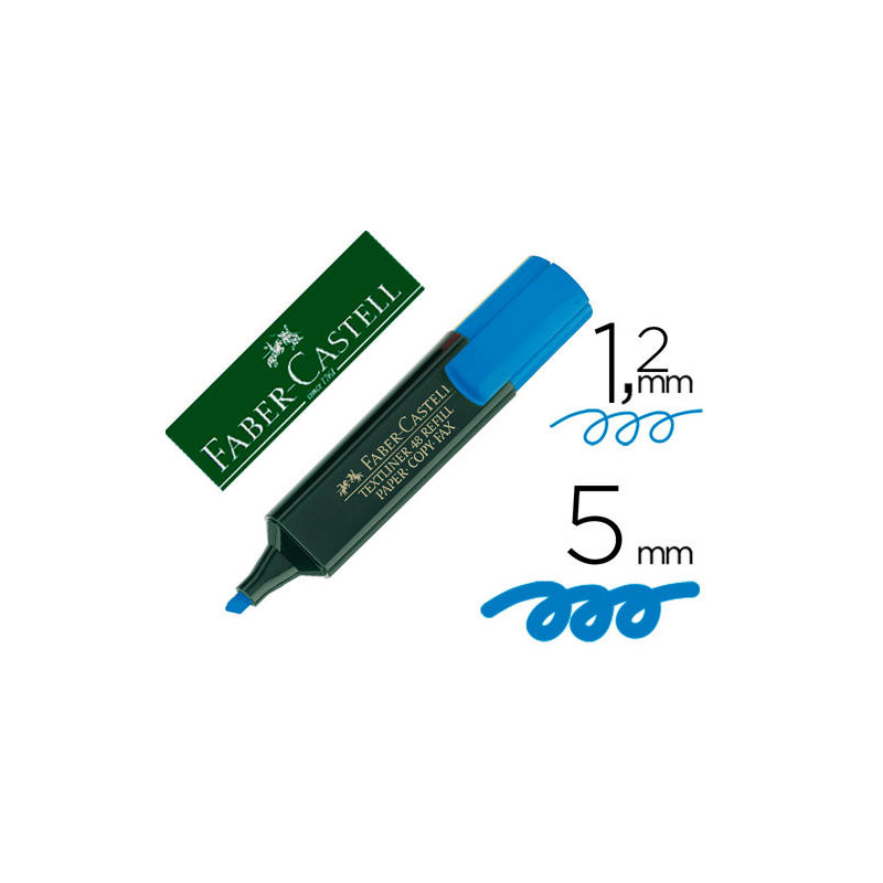 ROTULADOR FABER FLUORESCENTE 48-51 AZUL