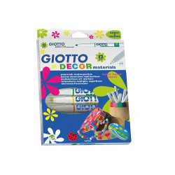 ROTULADOR GIOTTO DECOR MATERIALS -CAJA DE 12 COLORES SURTIDOS