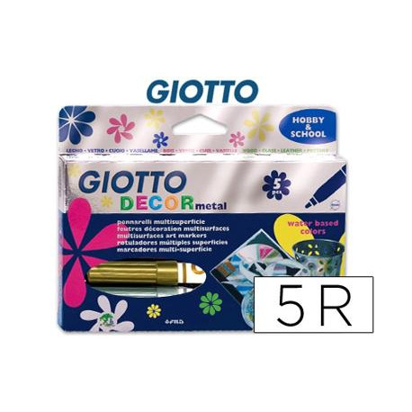 ROTULADOR GIOTTO DECOR METAL CAJA DE 5 ROTULADORES