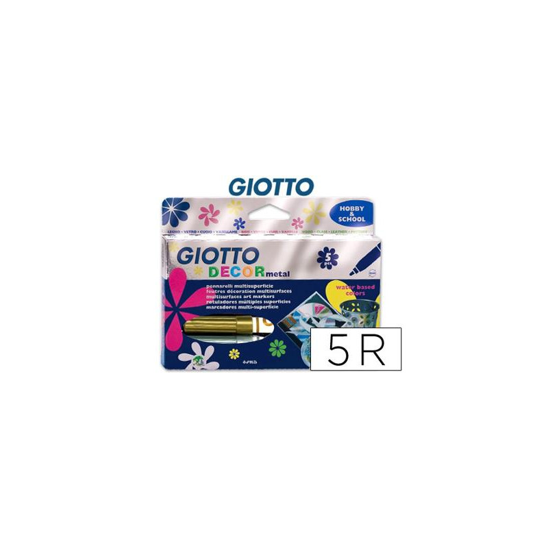 ROTULADOR GIOTTO DECOR METAL CAJA DE 5 ROTULADORES