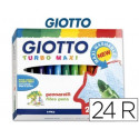 ROTULADOR GIOTTO TURBO MAXI CAJA DE 24 COLORES LAVABLES CON PUNTA BLOQUEADA