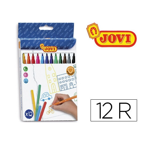 ROTULADOR JOVI SLIM CAJA DE 12 UNIDADES COLORES SURTIDOS