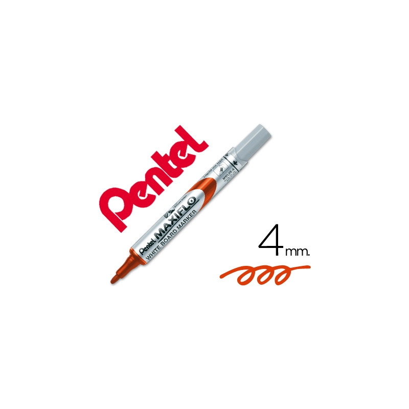 ROTULADOR MAXIFLO PENTEL PARA PIZARRA BLANCA COLOR ROJO