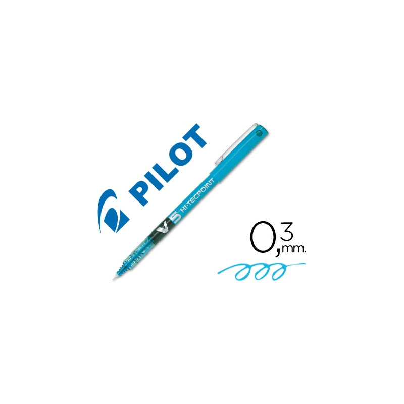 ROTULADOR PILOT PUNTA AGUJA V-5 AZUL CLARO 0.5 MM