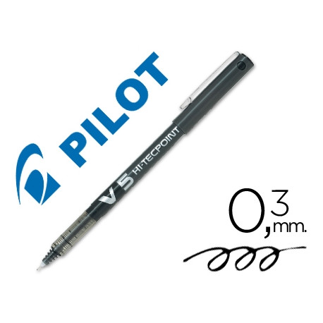 ROTULADOR PILOT PUNTA AGUJA V-5 NEGRO 0.5 MM