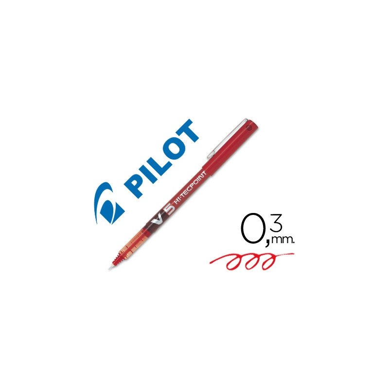 ROTULADOR PILOT PUNTA AGUJA V-5 ROJO 0.5 MM