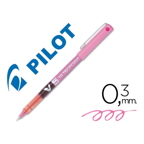 ROTULADOR PILOT PUNTA AGUJA V-5 ROSA 0.5 MM