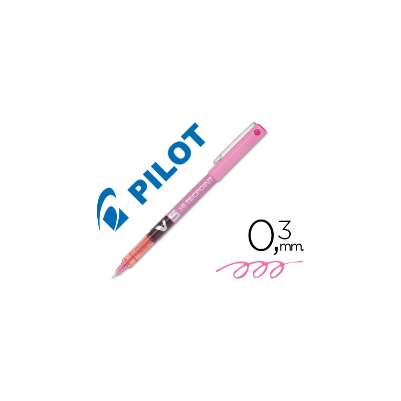 ROTULADOR PILOT PUNTA AGUJA V-5 ROSA 0.5 MM