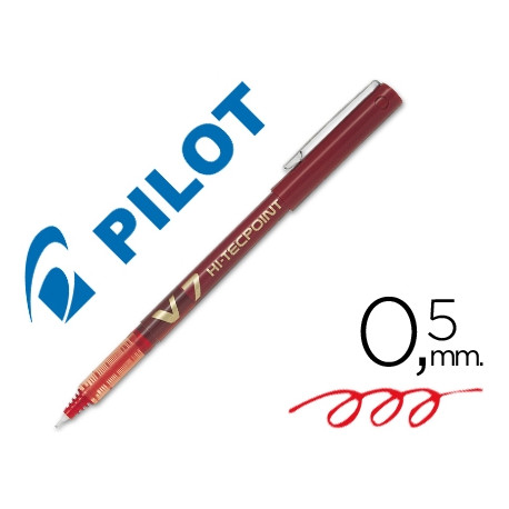 ROTULADOR PILOT PUNTA AGUJA V-7 ROJO 0.7 MM