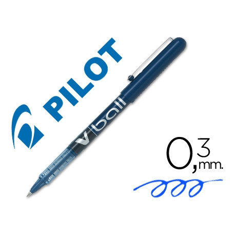 ROTULADOR PILOT ROLLER V-BALL AZUL 0.5 MM