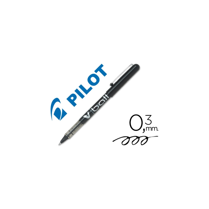 ROTULADOR PILOT ROLLER V-BALL NEGRO 0.5 MM