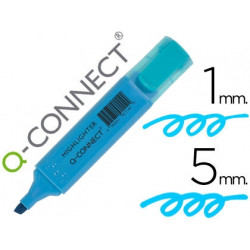 ROTULADOR Q-CONNECT FLUORESCENTE AZUL PUNTA BISELADA