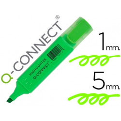 ROTULADOR Q-CONNECT FLUORESCENTE VERDE PUNTA BISELADA