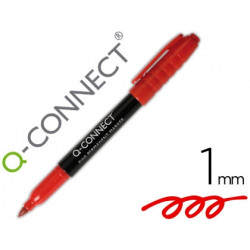 ROTULADOR Q-CONNECT PARA CD/DVD PUNTA FIBRA PERMANENTE ROJO PUNTA REDONDA 1 MM