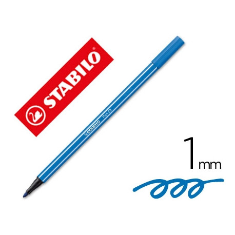 ROTULADOR STABILO ACUARELABLE PEN 68 AZUL MARINO ULTRAMAR PUNTA GRUESA1 MM