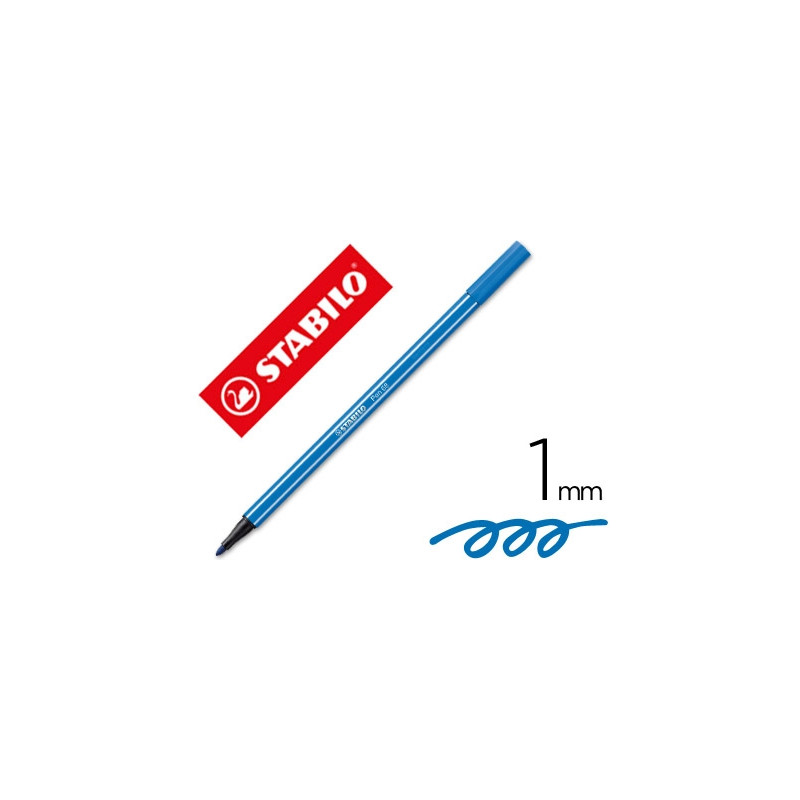 ROTULADOR STABILO ACUARELABLE PEN 68 AZUL MARINO ULTRAMAR PUNTA GRUESA1 MM