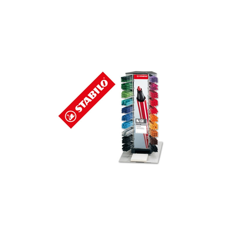 ROTULADOR STABILO ACUARELABLE PEN 68 COUNTER EXPOSITOR 240 UNIDADES COLORES SURTIDOS