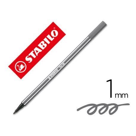 ROTULADOR STABILO ACUARELABLE PEN 68 GRIS AZULADO MEDIO PUNTA GRUESA 1 MM