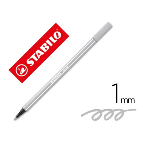 ROTULADOR STABILO ACUARELABLE PEN 68 GRIS AZULADO PALIDO PUNTA GRUESA 1 MM