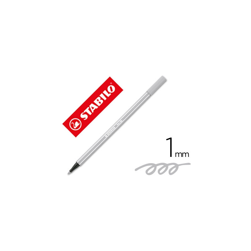 ROTULADOR STABILO ACUARELABLE PEN 68 GRIS AZULADO PALIDO PUNTA GRUESA 1 MM