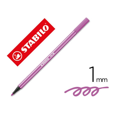 ROTULADOR STABILO ACUARELABLE PEN 68 LILA PUNTA GRUESA 1 MM