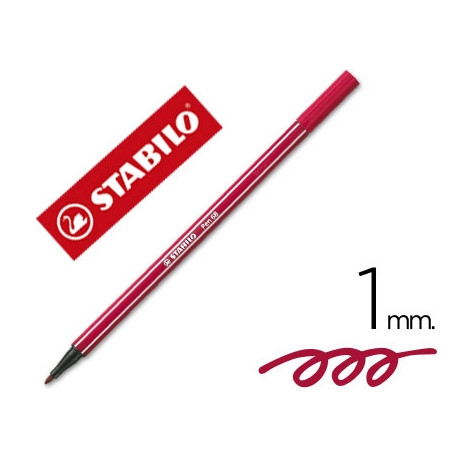 ROTULADOR STABILO ACUARELABLE PEN 68 ROJO OSCURO PUNTA GRUESA 1 MM