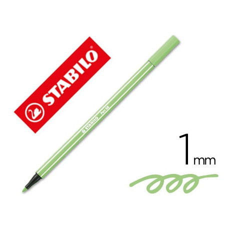 ROTULADOR STABILO ACUARELABLE PEN 68 VERDE HIELO PUNTA GRUESA 1 MM