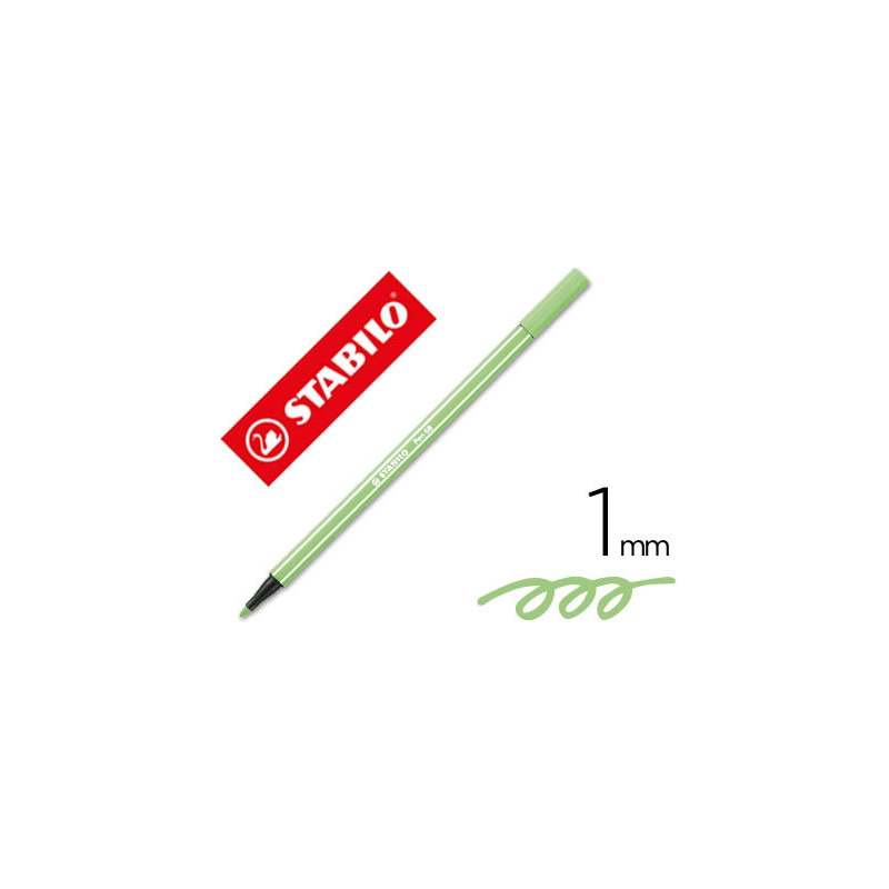 ROTULADOR STABILO ACUARELABLE PEN 68 VERDE HIELO PUNTA GRUESA 1 MM