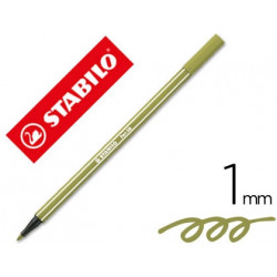 ROTULADOR STABILO ACUARELABLE PEN 68 VERDE TIERRA PUNTA GRUESA 1 MM