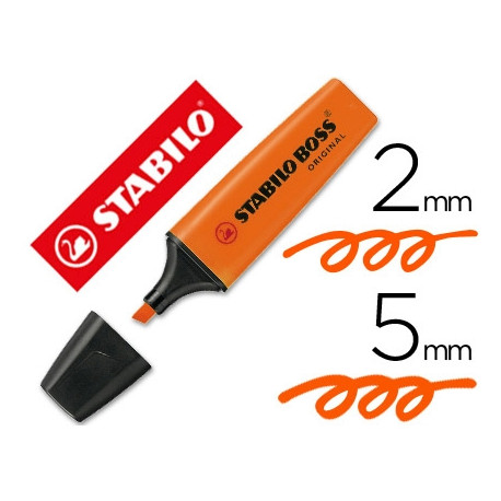 ROTULADOR STABILO BOSS FLUORESCENTE 70 NARANJA