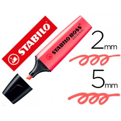 ROTULADOR STABILO BOSS FLUORESCENTE 70 ROJO