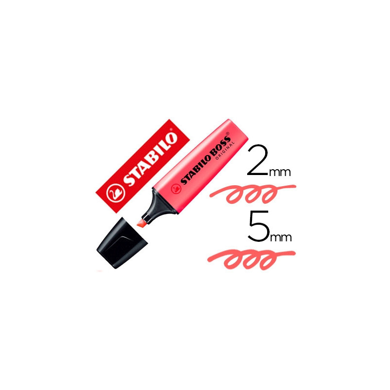 ROTULADOR STABILO BOSS FLUORESCENTE 70 ROJO