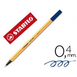 ROTULADOR STABILO PUNTA DE FIBRA POINT 88 AZUL OSCURO PUNTA FINA 0,4MM