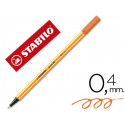 ROTULADOR STABILO PUNTA DE FIBRA POINT 88 NARANJA PUNTA FINA 0,4 MM