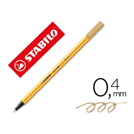 ROTULADOR STABILO PUNTA DE FIBRA POINT 88 OCRE OSCURO PUNTA FINA 0,4 MM