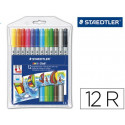 ROTULADOR STAEDTLER NORIS CLUB DOBLE PUNTA CAJA DE 12 UNIDADES COLORES SURTIDOS