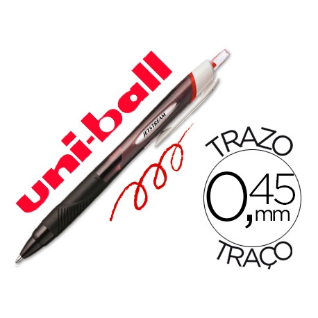 BOLIGRAFO UNI-BALL JET STREAM SPORT SXN-150 TINTA HIBRIDA ROJO