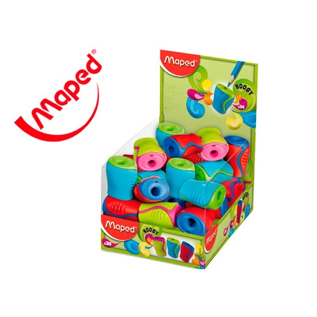 SACAPUNTAS MAPED PLASTICO BOOGY 1 USO CON DEPOSITO COLORES SURTID