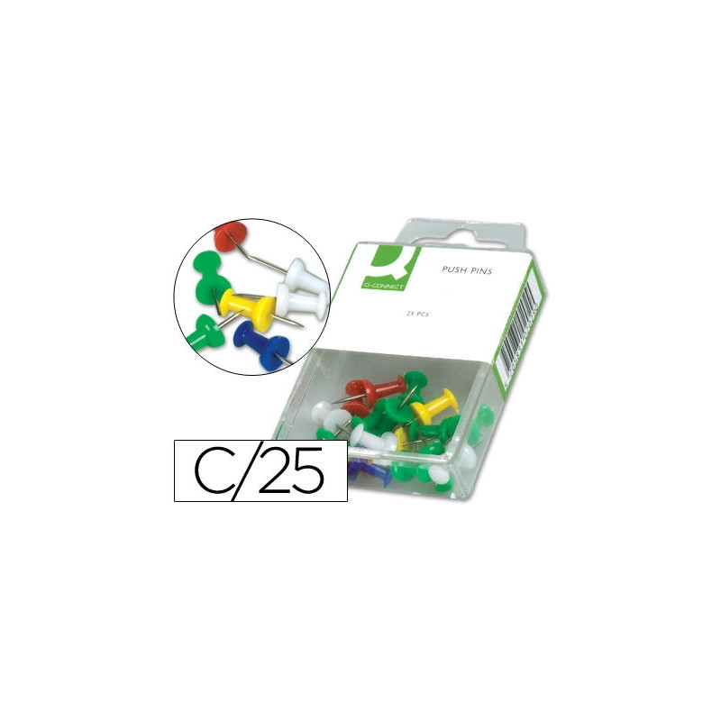 SE?ALIZADOR DE PLANOS Q-CONNECT CAJA DE 25 UNIDADES COLORES SURTIDOS