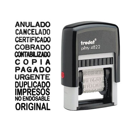 FORMULARIO TRODAT 12 TEXTOS ENTINTAJE AUTOMATICO 4 MM