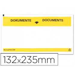 SOBRE AUTOADHESIVO Q-CONNECT PORTADOCUMENTOS MULTILINGUE 225X122 MM VENTANA TOTALMENTE TRANSPARENTE 