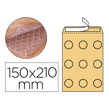 SOBRE BURBUJAS CREMA Q-CONNECT C/0 150 X 210 MM