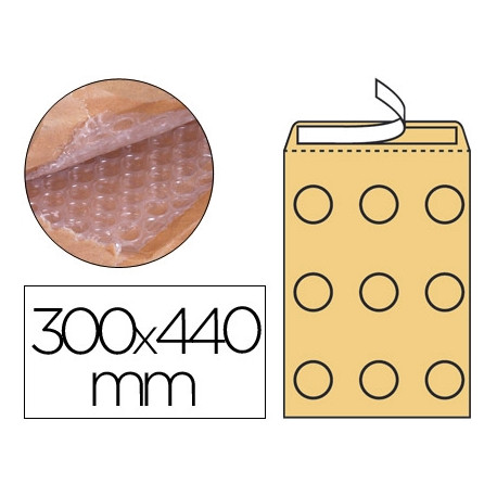 SOBRE BURBUJAS CREMA Q-CONNECT J/6 300 X 440 MM