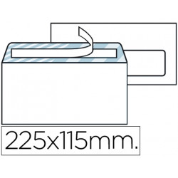 SOBRE LIDERPAPEL N.4 BLANCO AMERICANO VENTANA DERECHA 115X225MM TIRA SILICONA OPEN SYSTEM CAJA DE 50